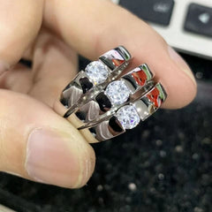 American Zirconion Alloy Ring (Silver Plated)