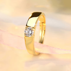 American Zirconion Alloy Ring (Golden Plated)