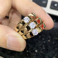 American Zirconion Alloy Ring (Golden Plated)